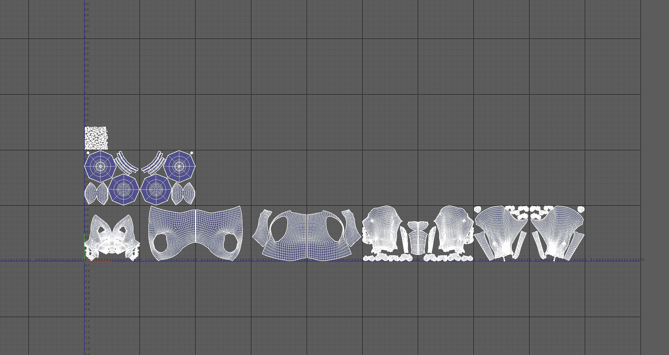 Tiger with bones and UVs 3D model_6