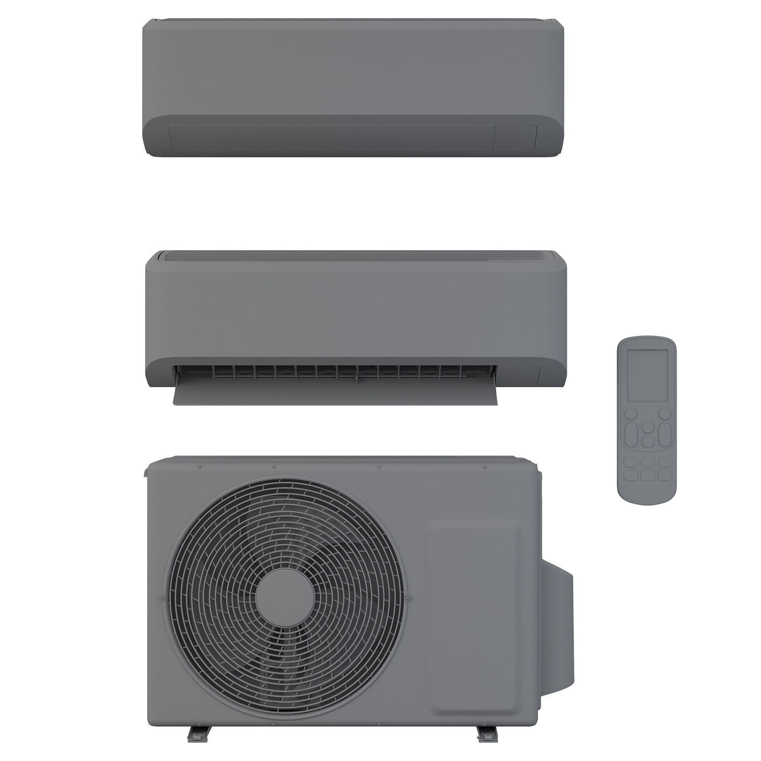 Air conditioner Samsung AR9500T Wind Free Low-poly 3D model_5