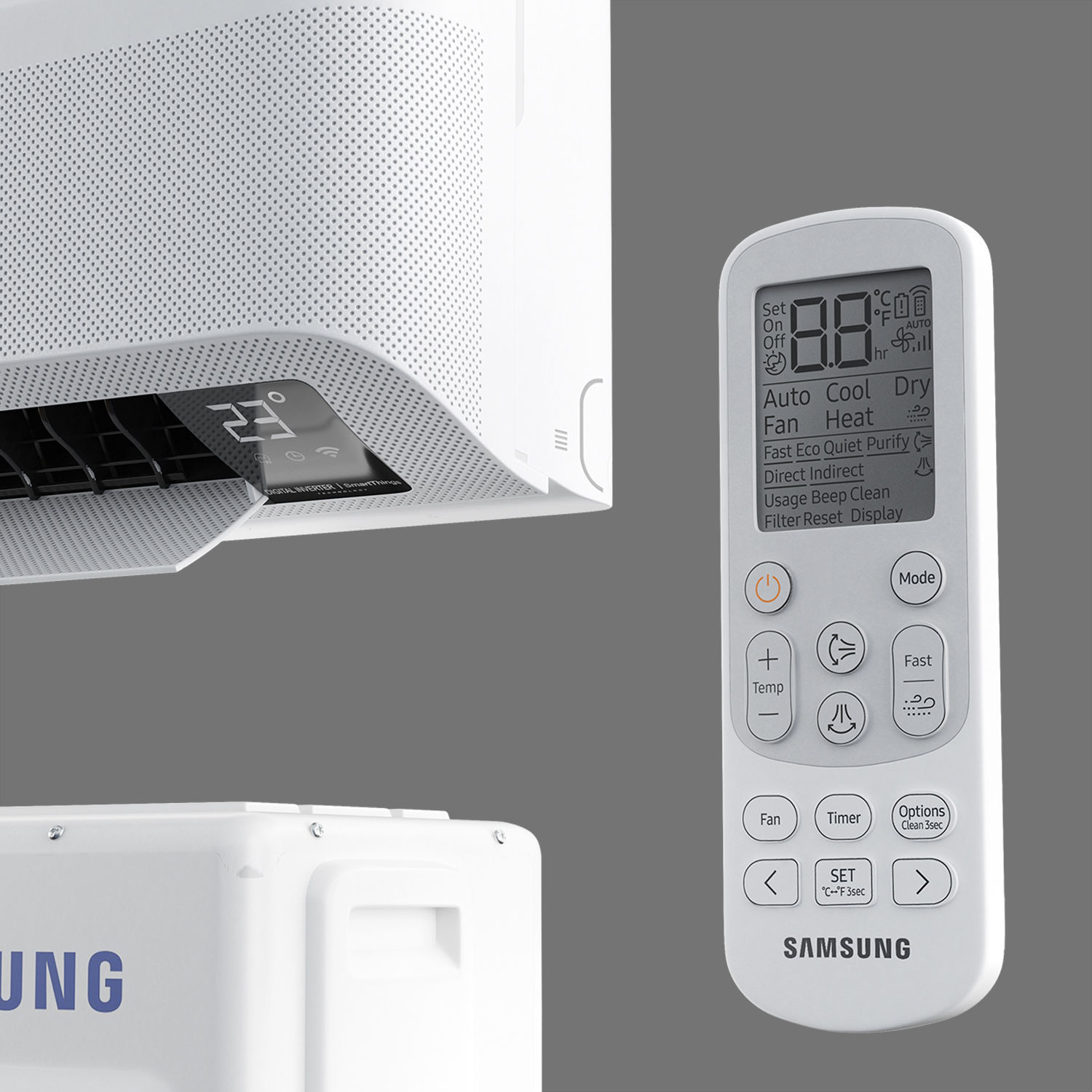 Air conditioner Samsung AR9500T Wind Free Low-poly 3D model_4