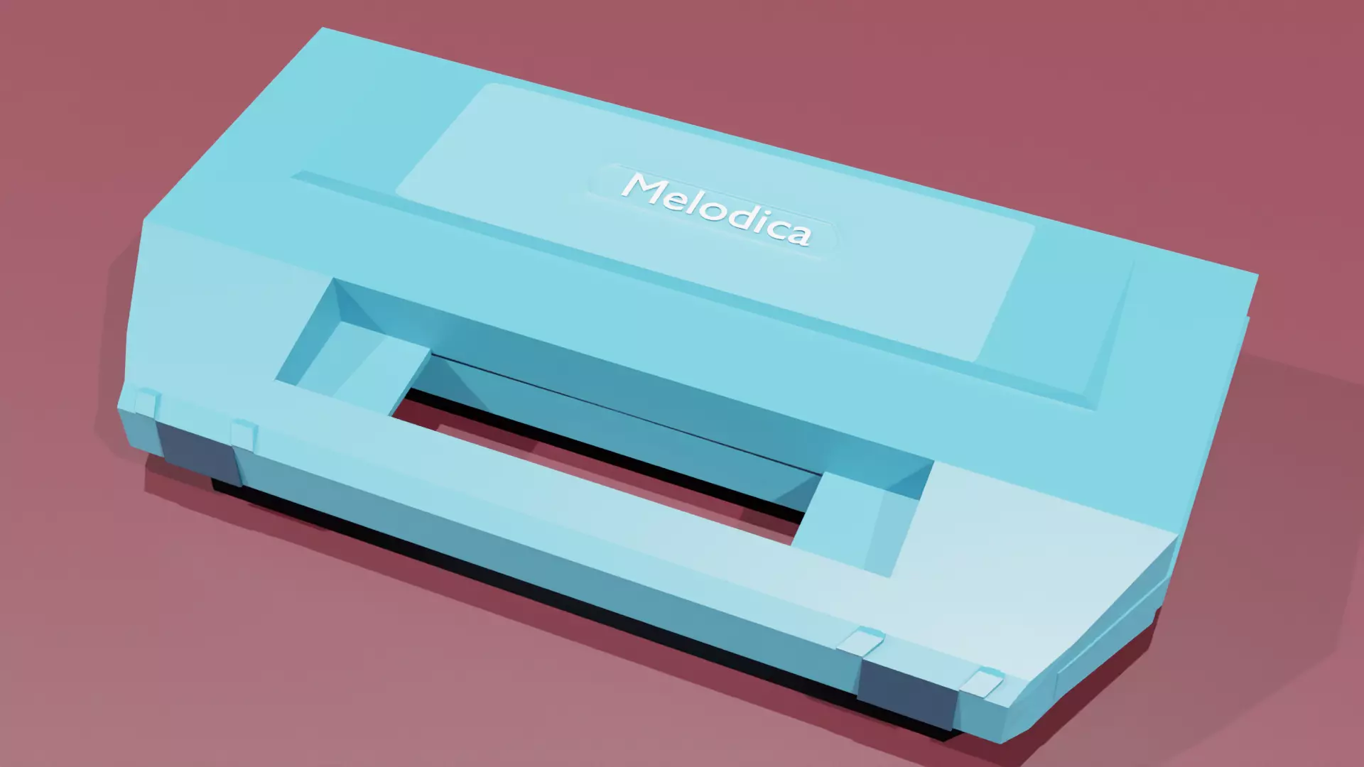 Low Polly melodica case 3d model Free low-poly 3D model