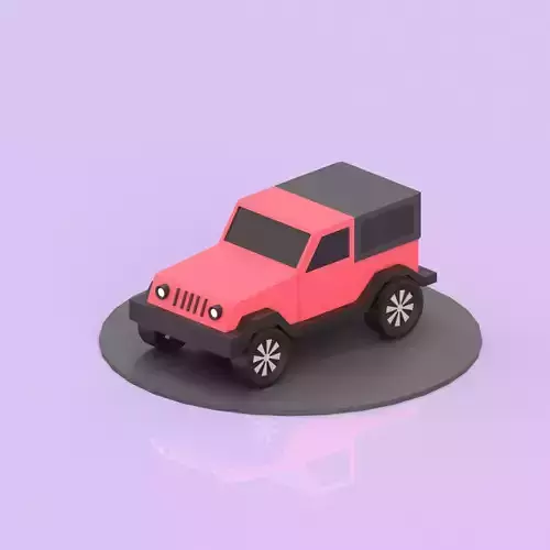 lowpoly vehicle jeep