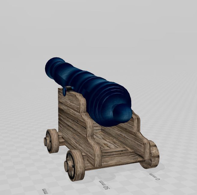 Old Cannon 3D model_2