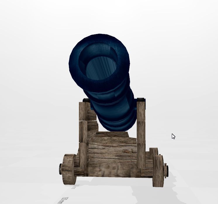 Old Cannon 3D model_1