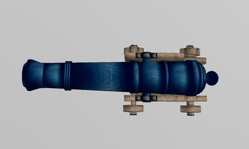 Old Cannon 3D model_4