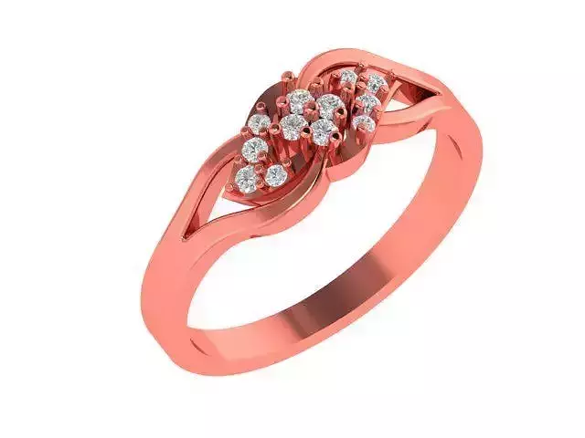 rings elegant rose gold ring with diamonds