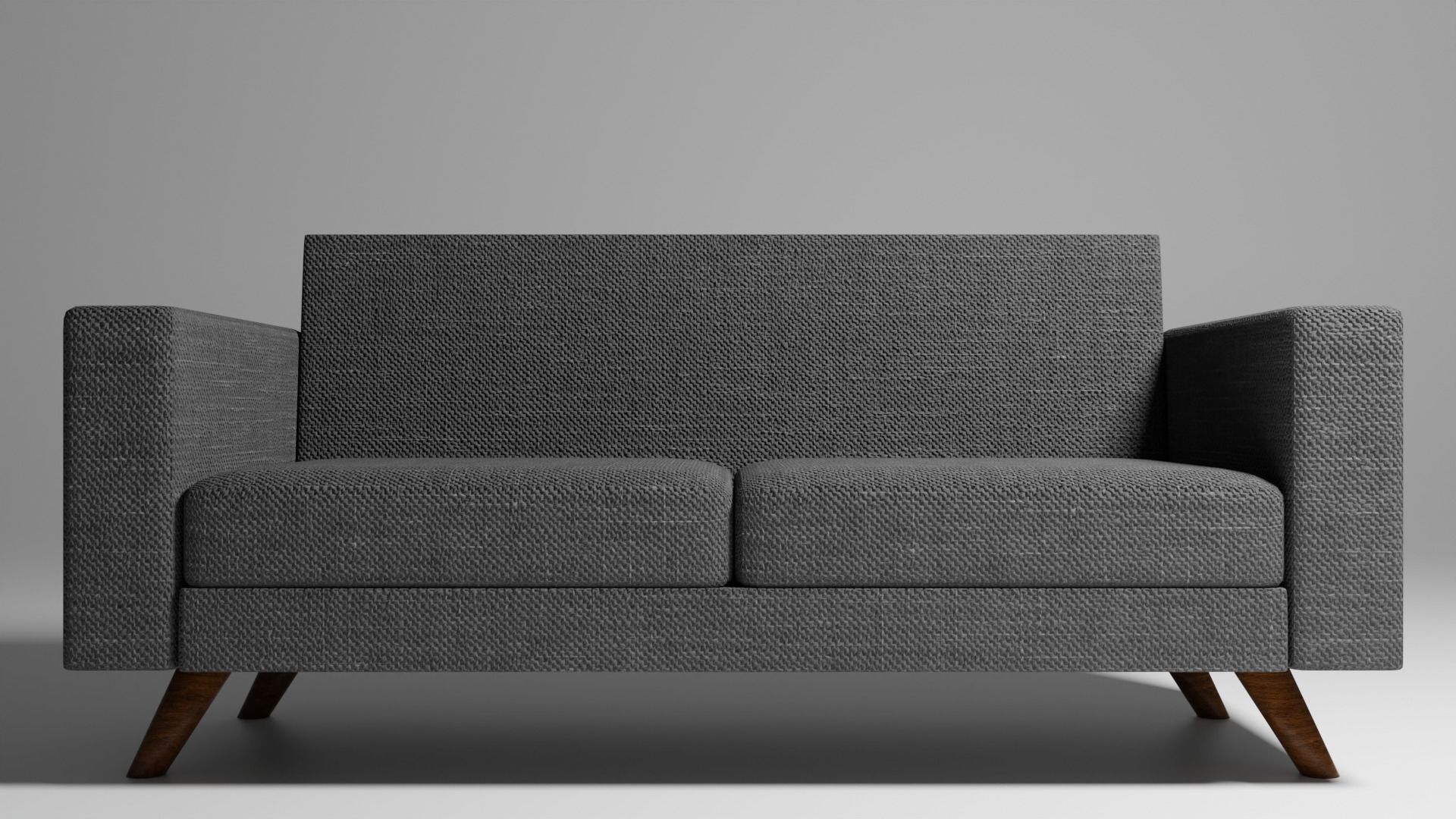 Mid-Century Modern Loveseat Sofa 3D Model Low-poly 3D model_5