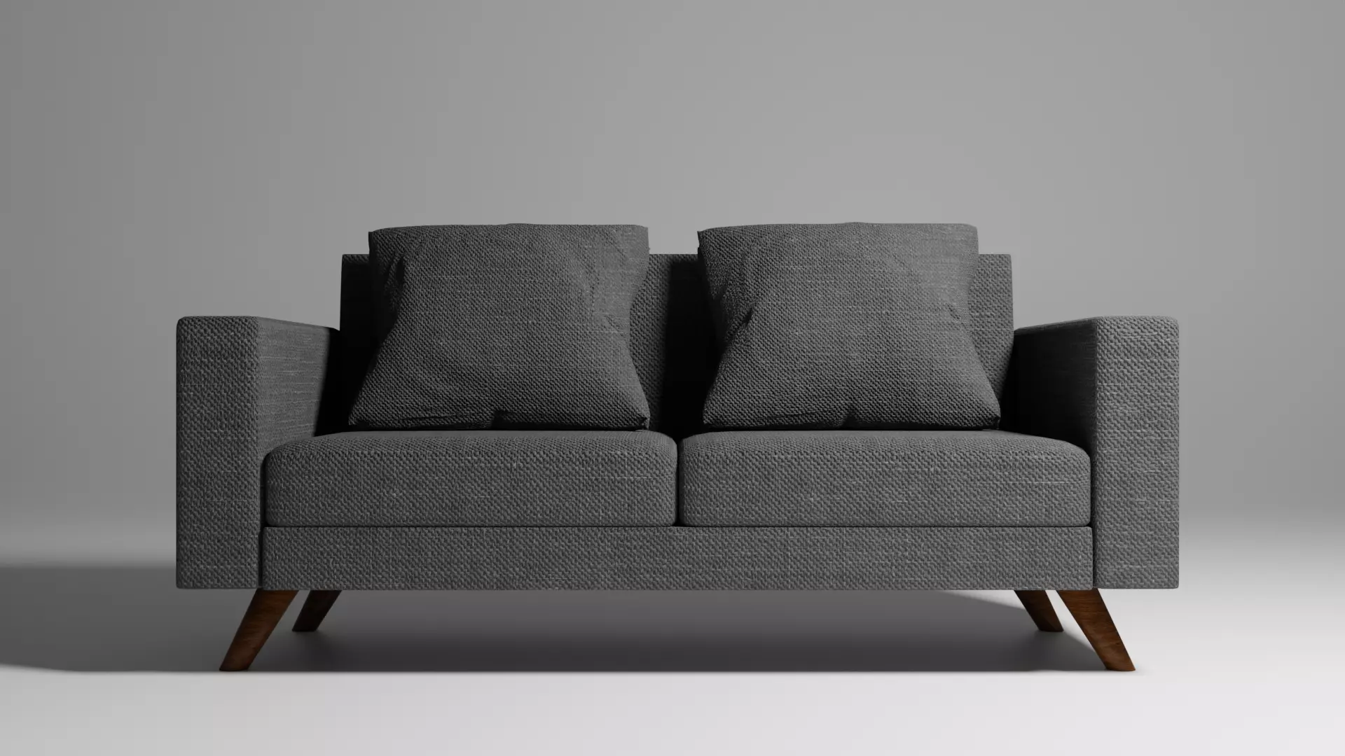 Mid-Century Modern Loveseat Sofa 3D Model Low-poly 3D model_0
