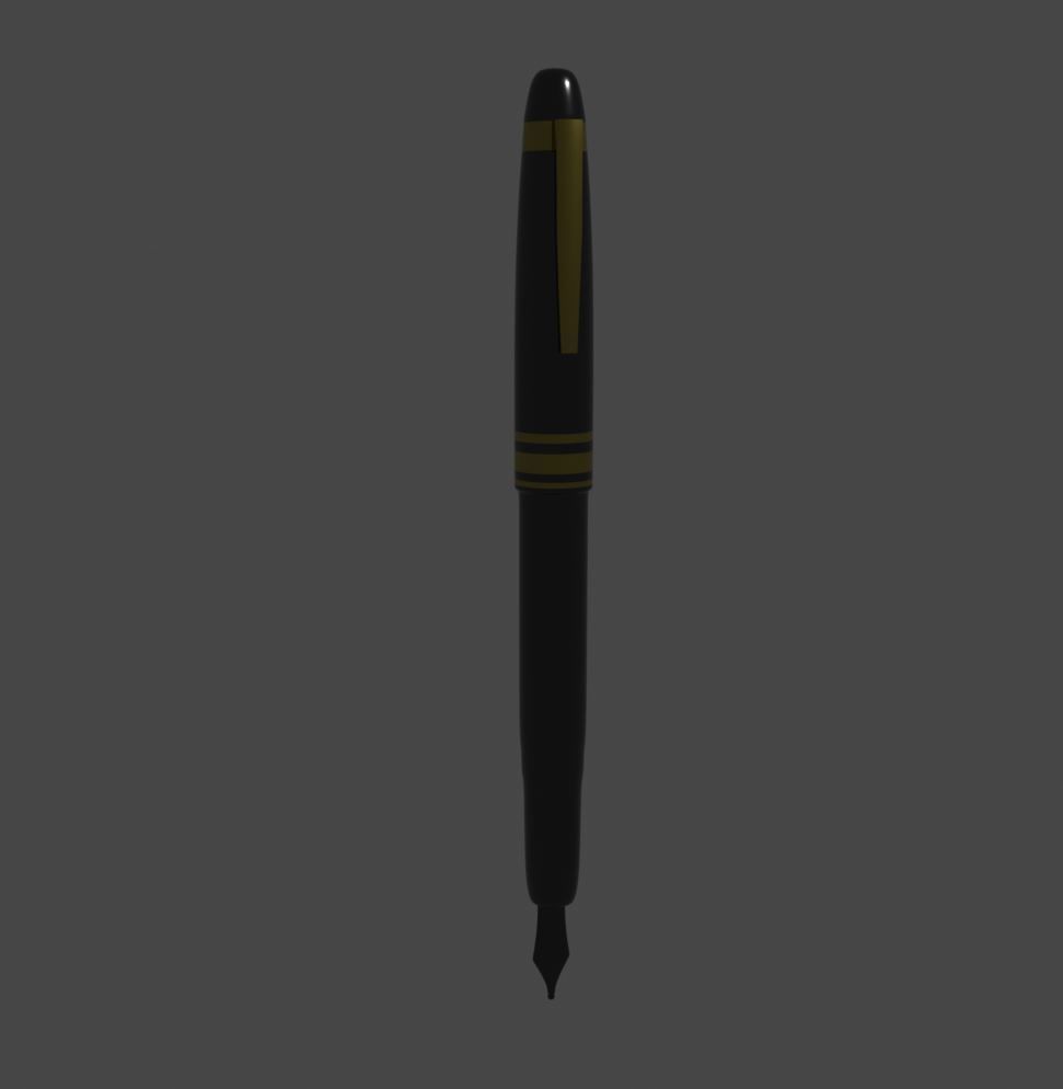 Black Pen 3D model_2