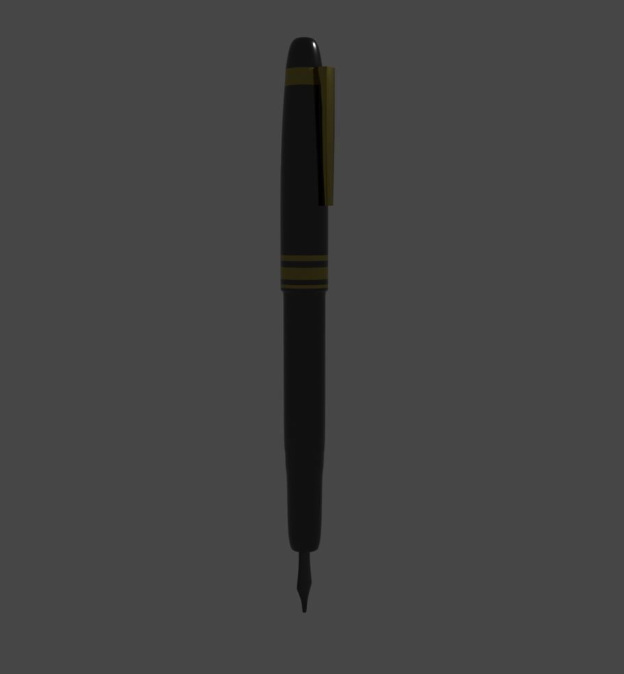 Black Pen 3D model_3