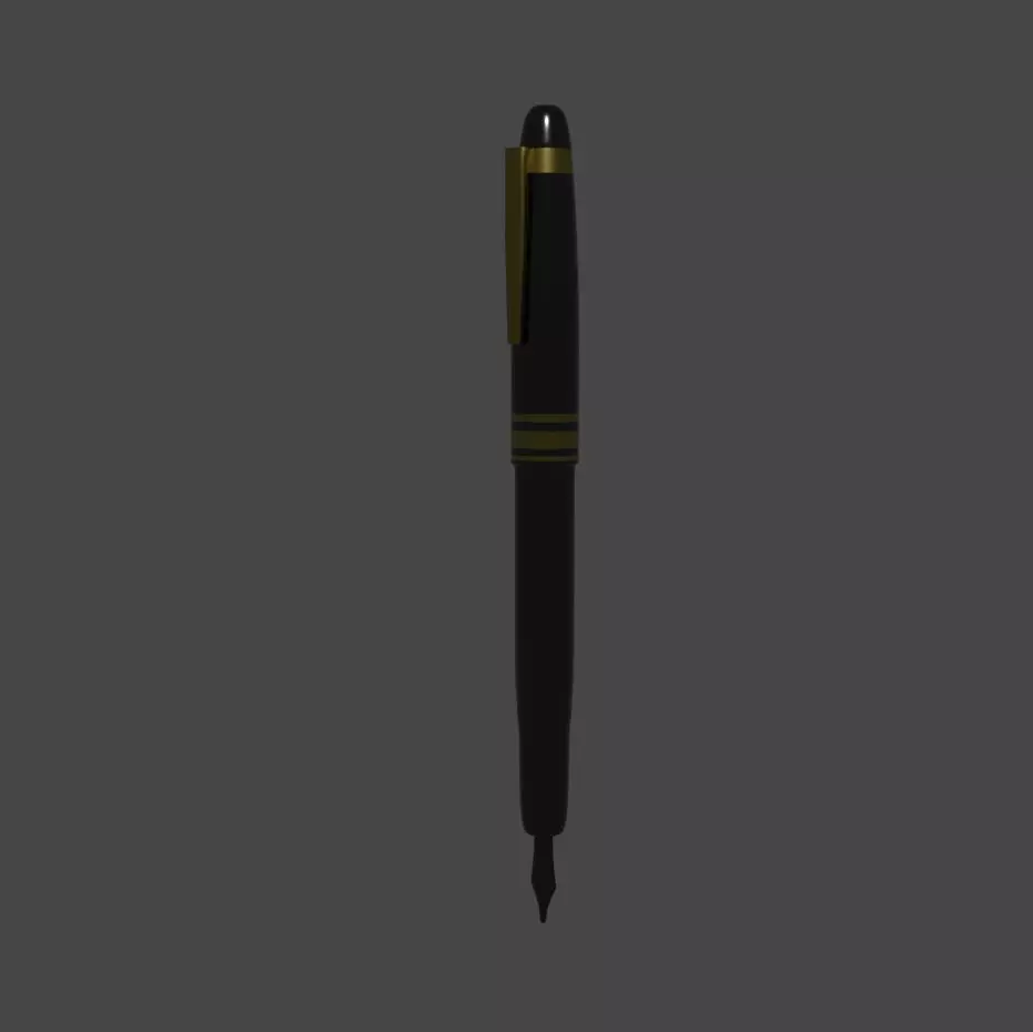 Black Pen 3D model_0