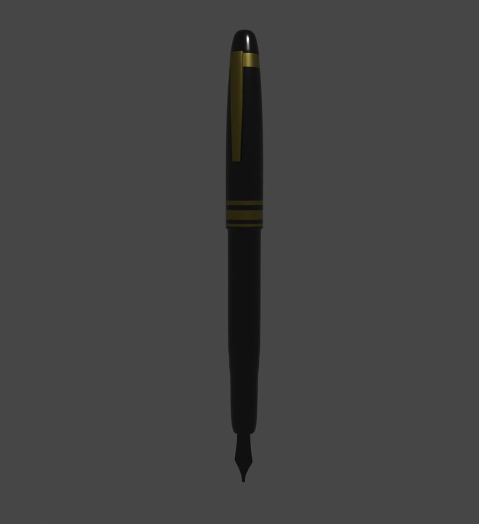 Black Pen 3D model_1