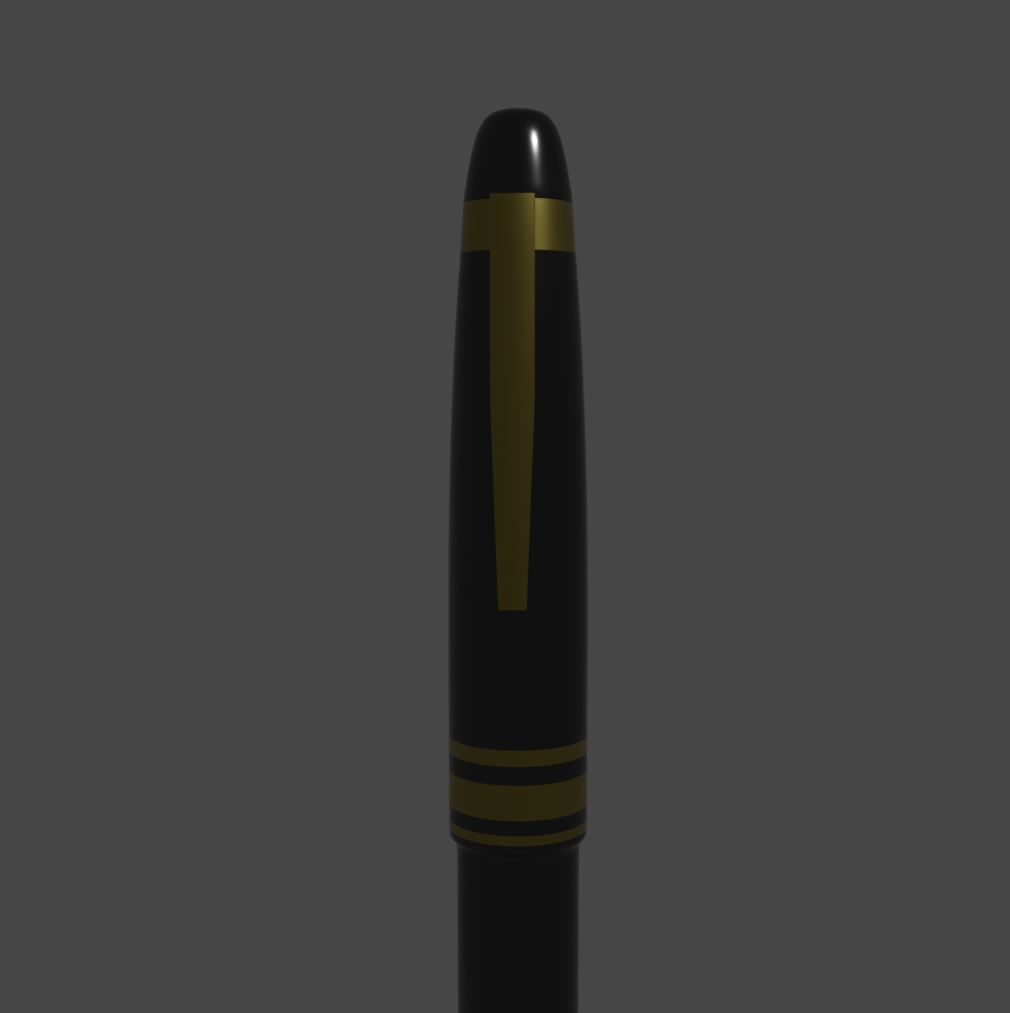 Black Pen 3D model_5