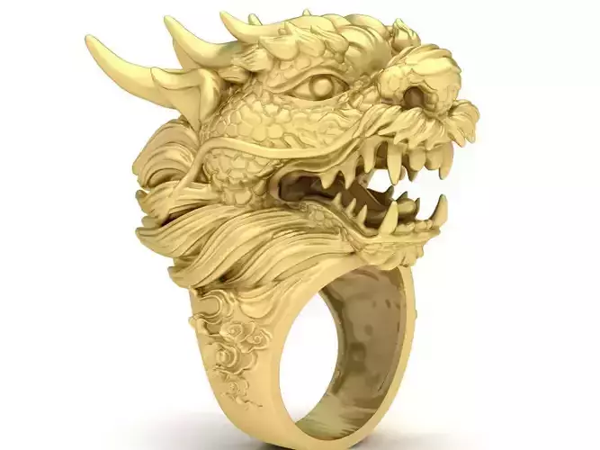 luxury 24k chinese dragon ring 3647