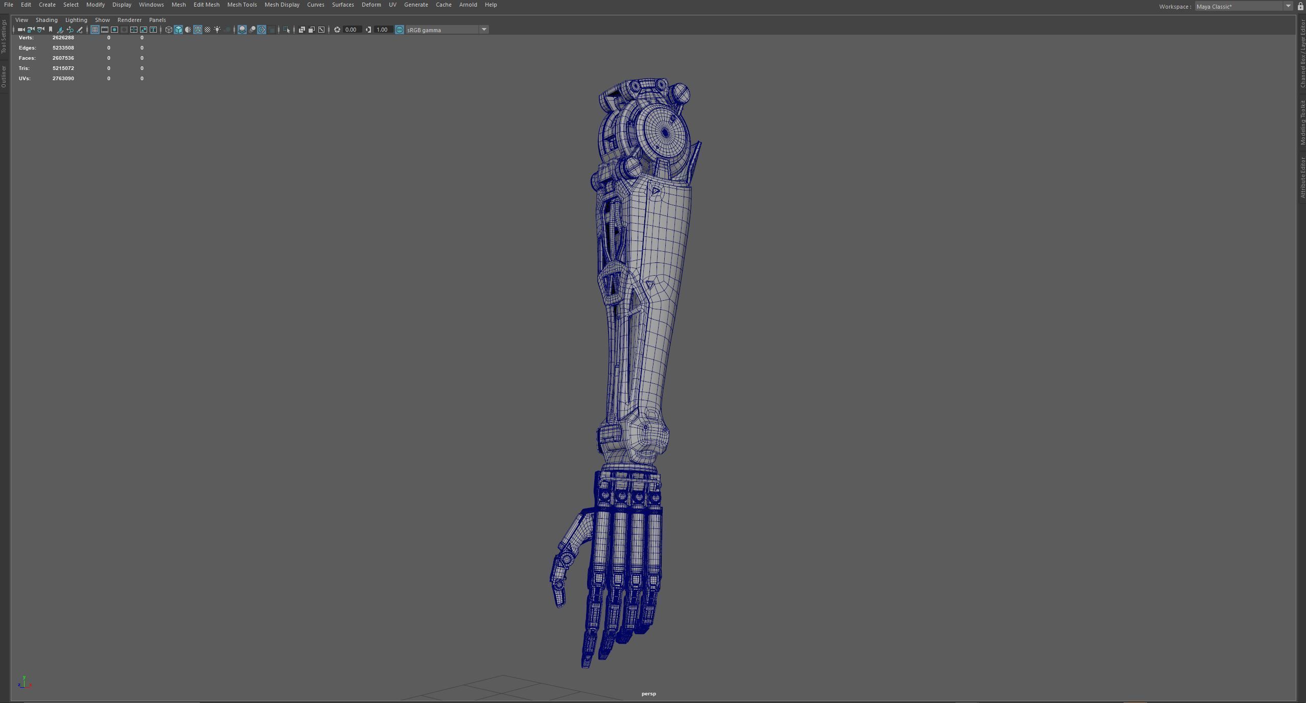 3D RobotArm with UVs 3D model_5