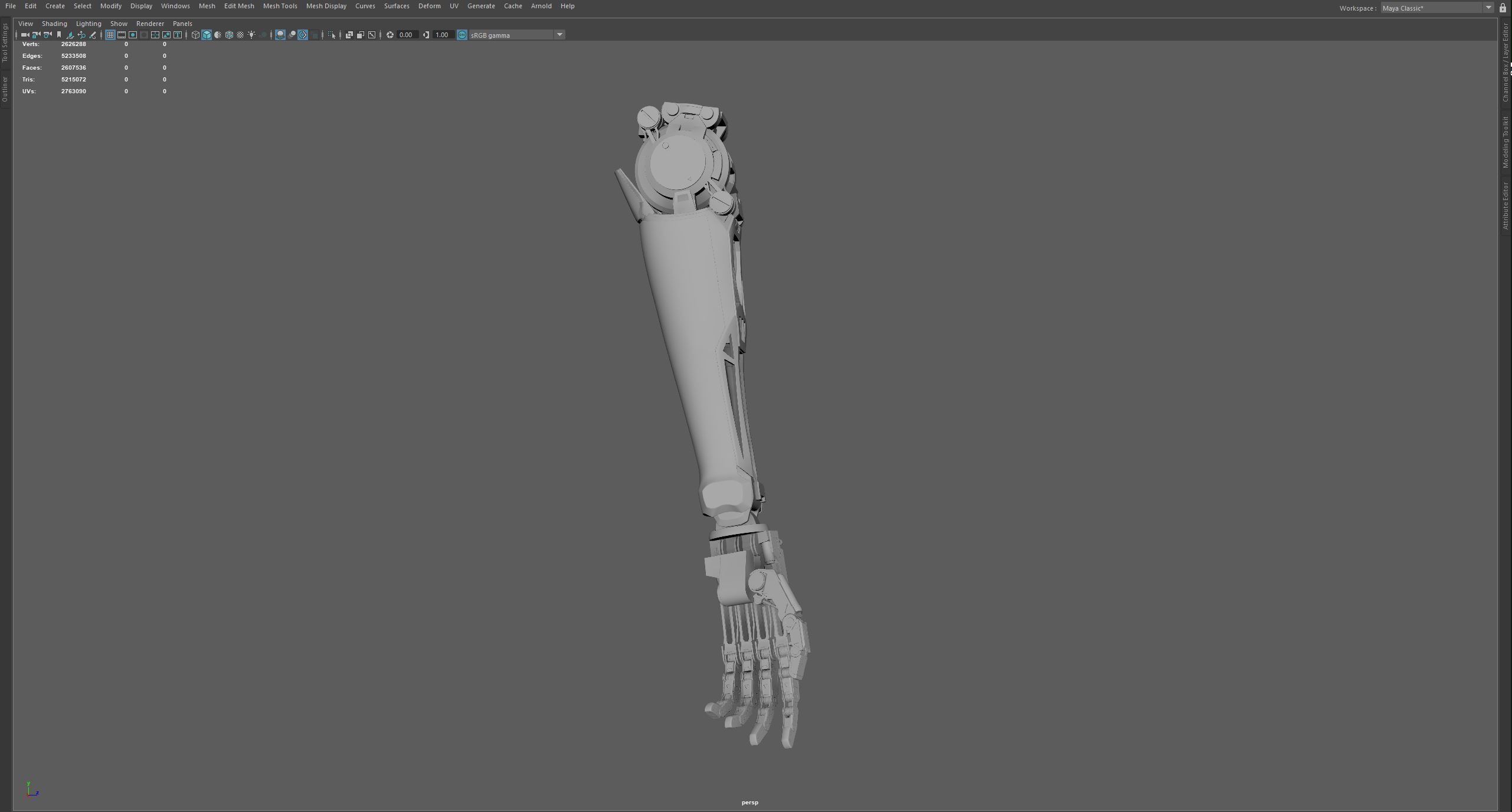 3D RobotArm with UVs 3D model_3
