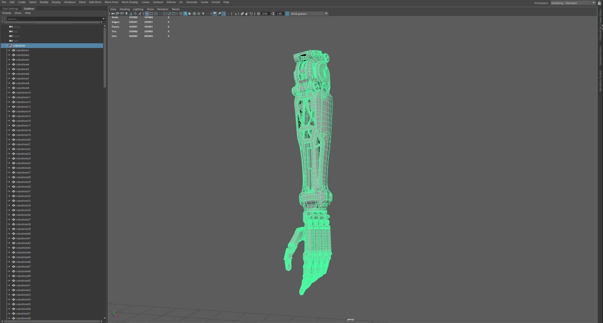 3D RobotArm with UVs 3D model_7