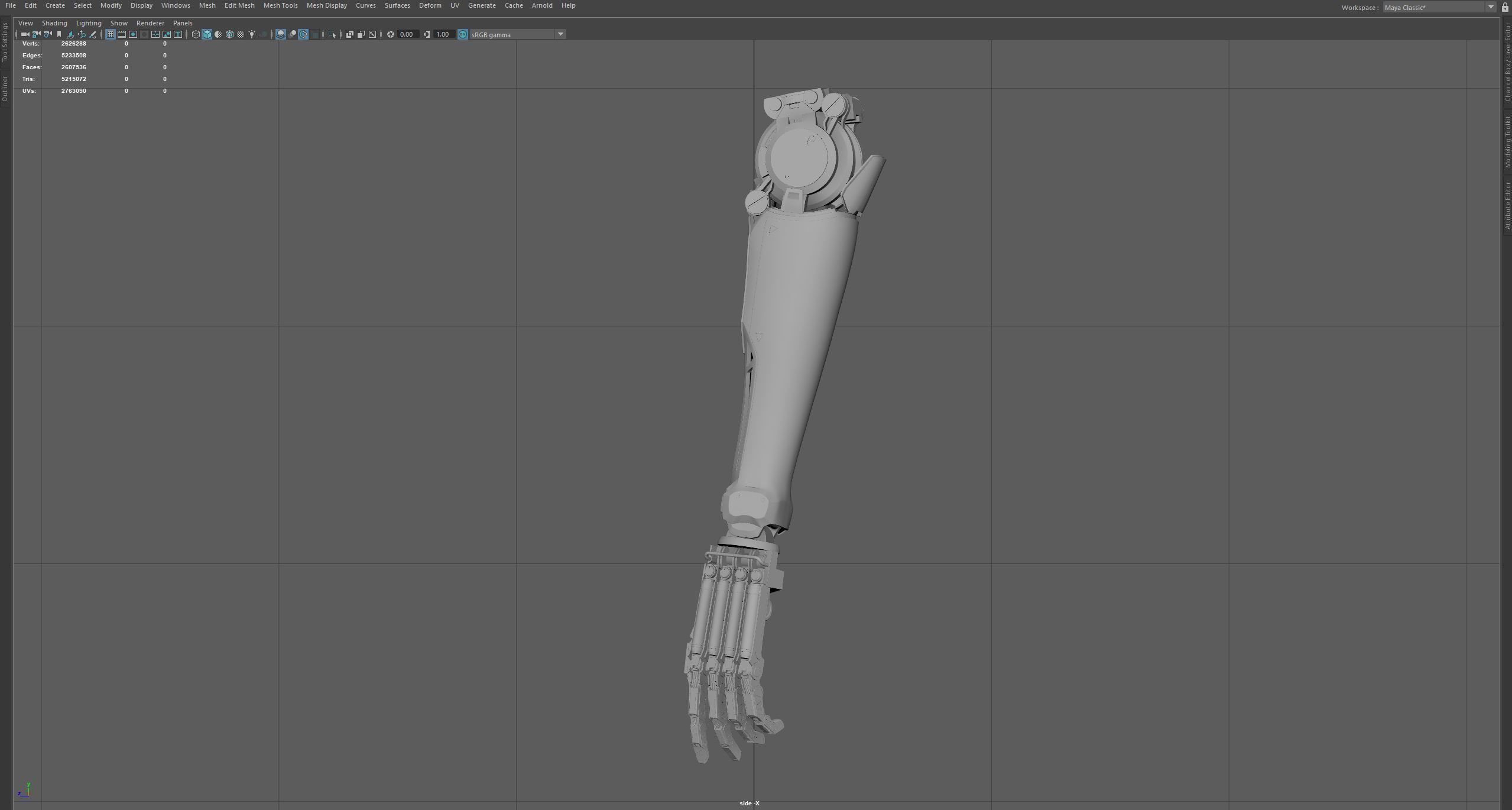3D RobotArm with UVs 3D model_4