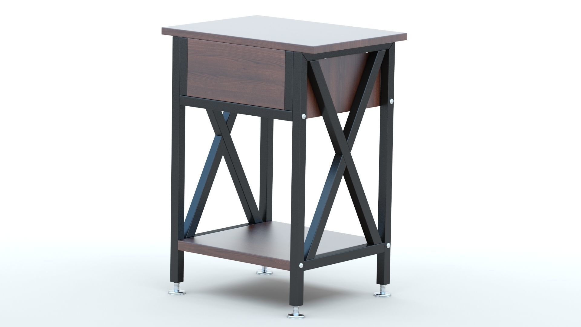 VECELO Table Night Stand  3D model_2