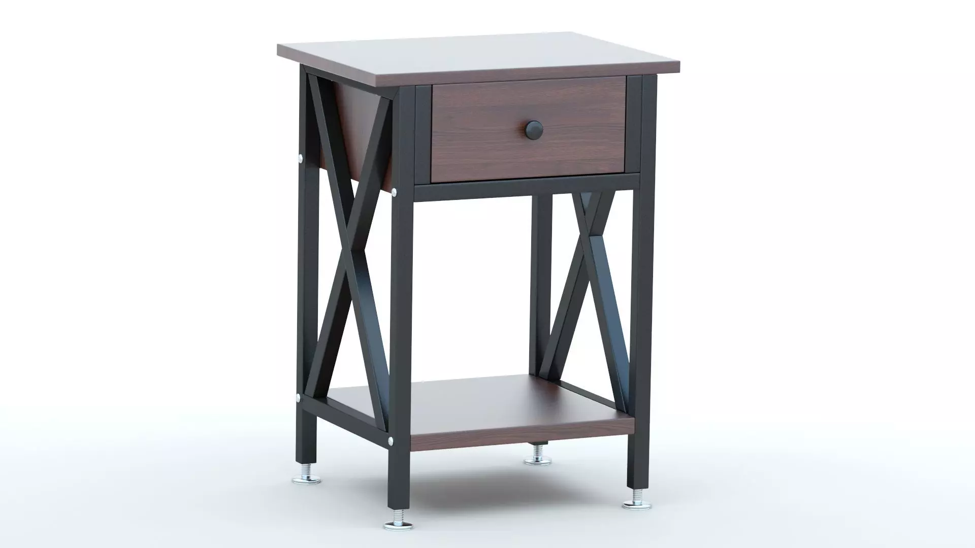 VECELO Table Night Stand  3D model_0
