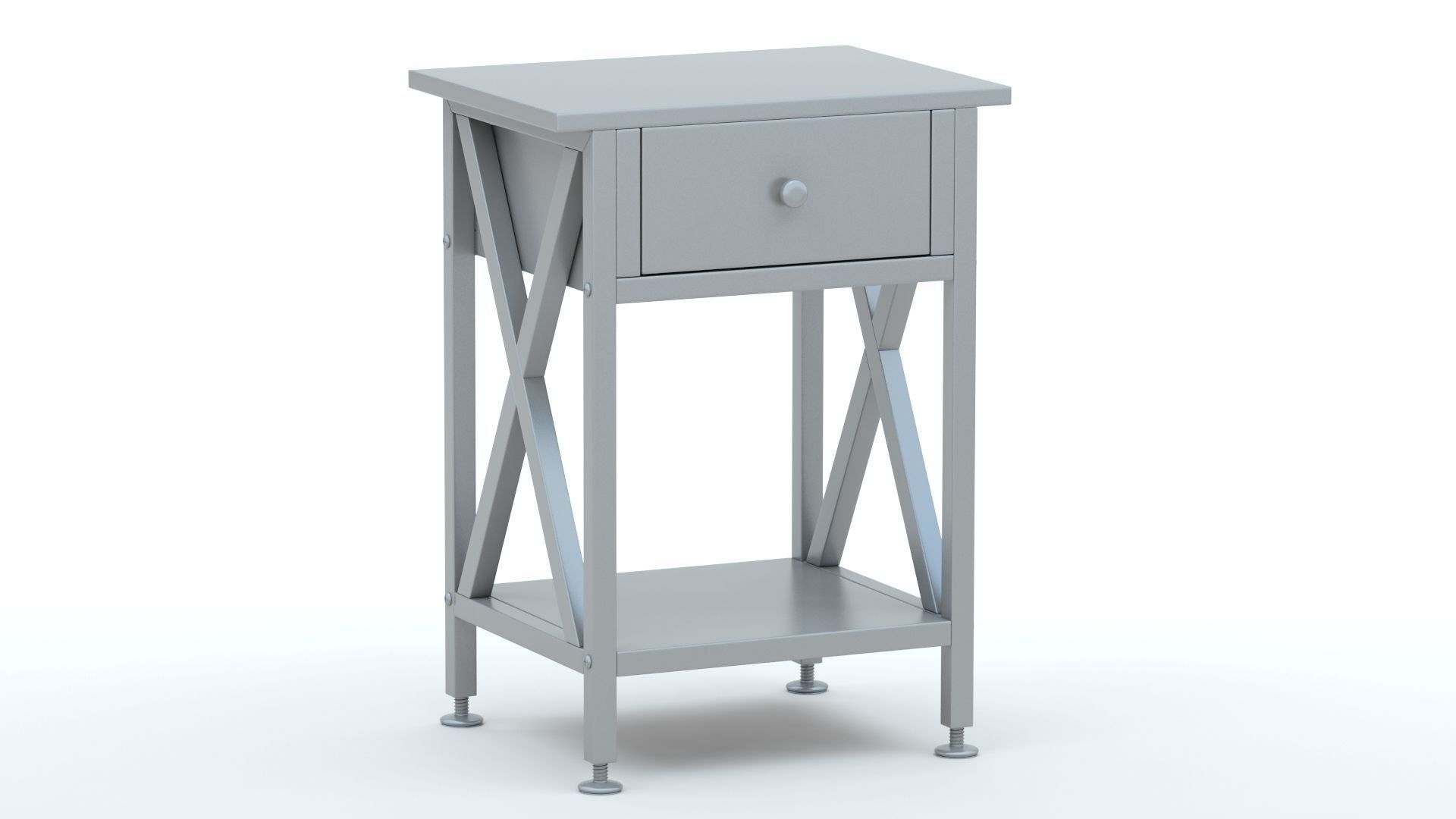 VECELO Table Night Stand  3D model_10