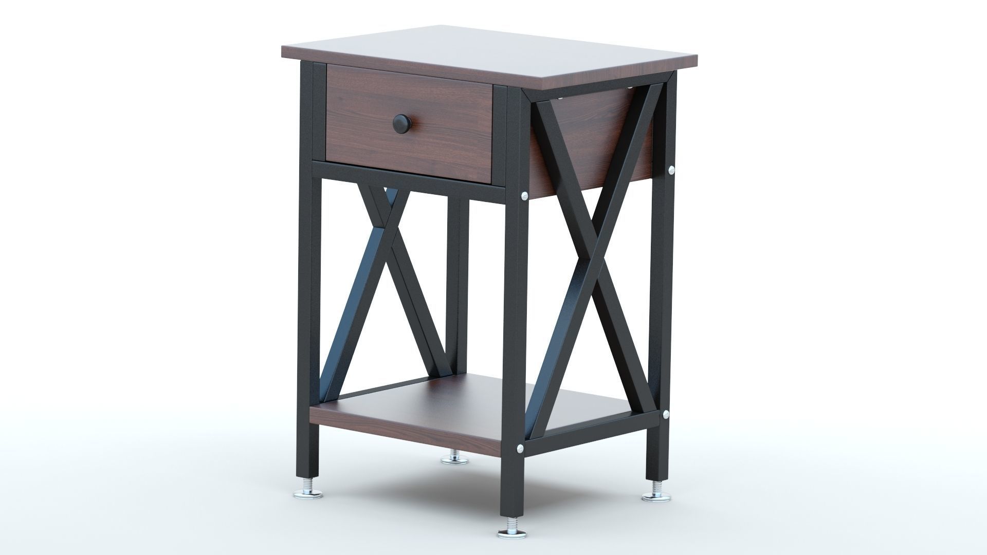 VECELO Table Night Stand  3D model_6
