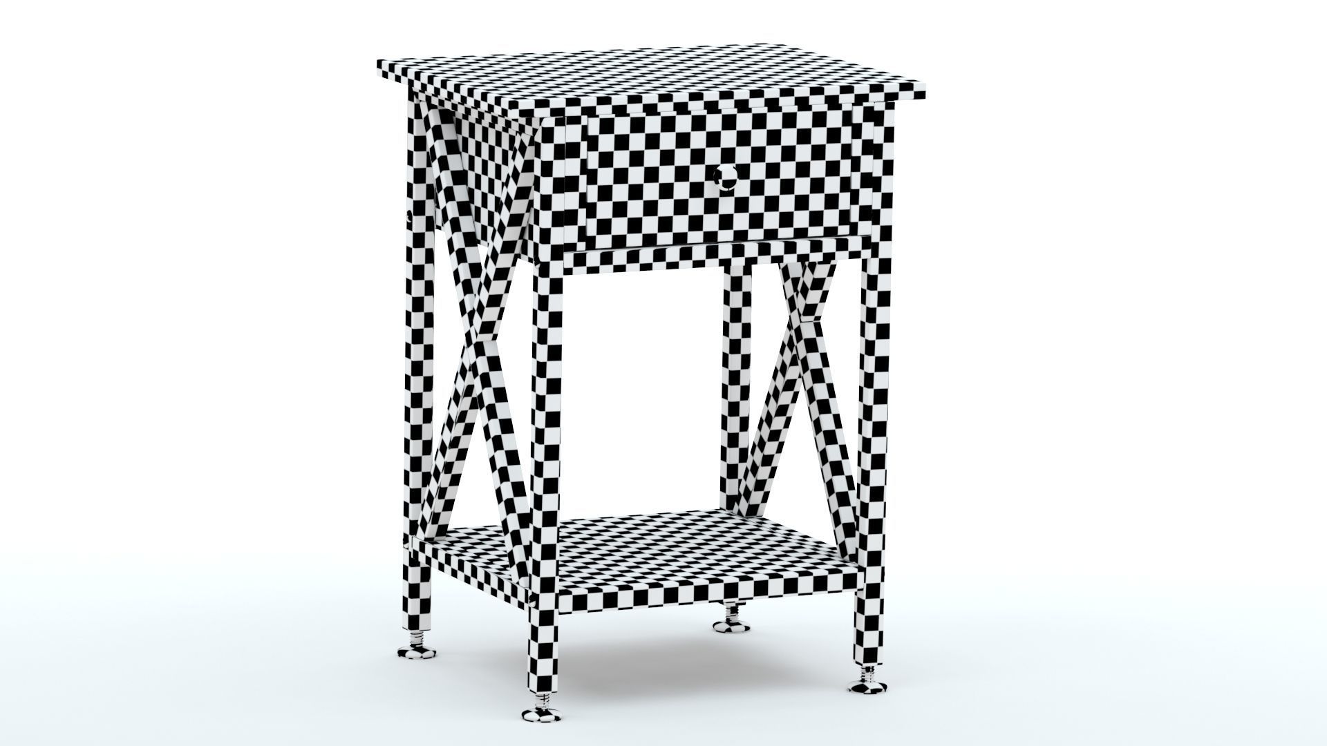VECELO Table Night Stand  3D model_9
