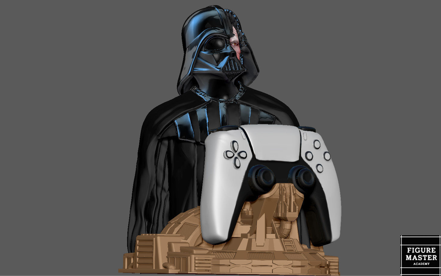 DARTH VADER ANAKIN PS5 PS4 CONTROLLER HOLDER STARWARS OBIWAN 3D print model_31