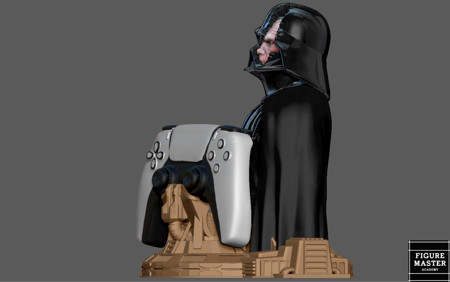 DARTH VADER ANAKIN PS5 PS4 CONTROLLER HOLDER STARWARS OBIWAN 3D print model_30