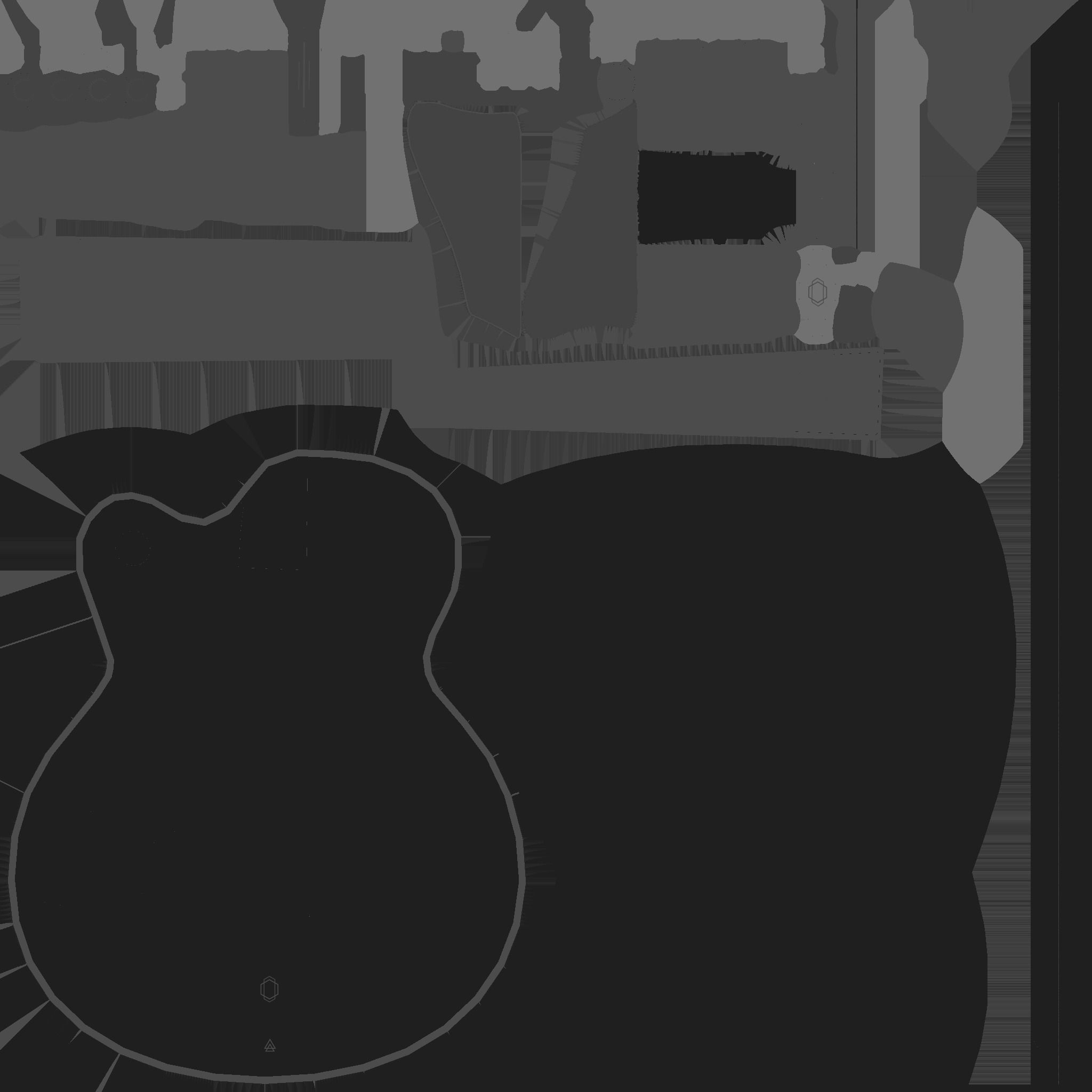 Electric Guitar J01 Red - Music Instrument Design Low-poly 3D model_24