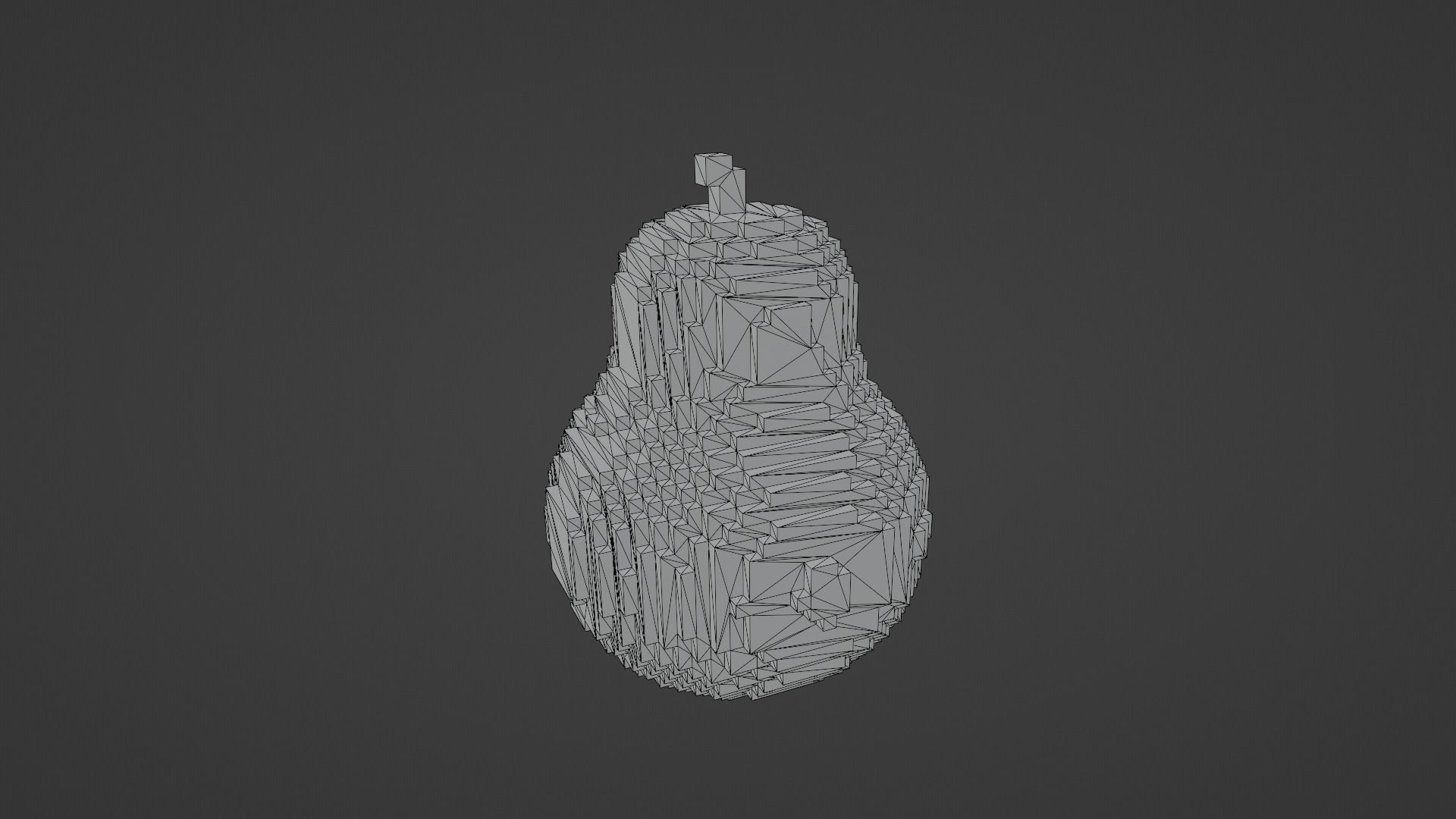 Voxel Pear Low-poly 3D model_12