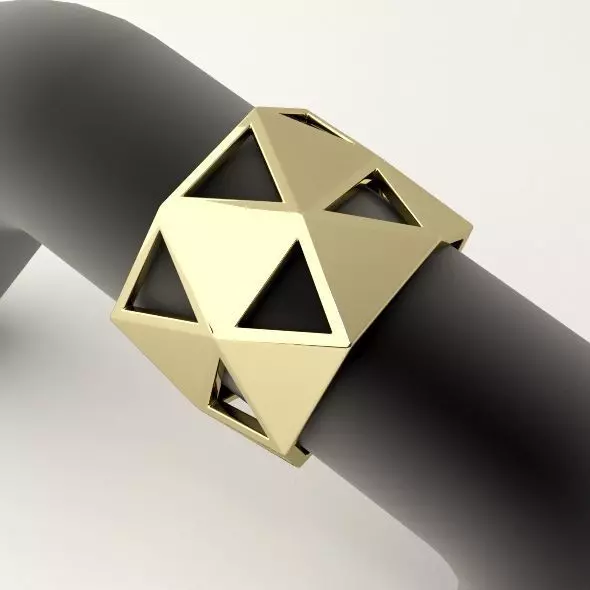 Geometric ring 3D print model