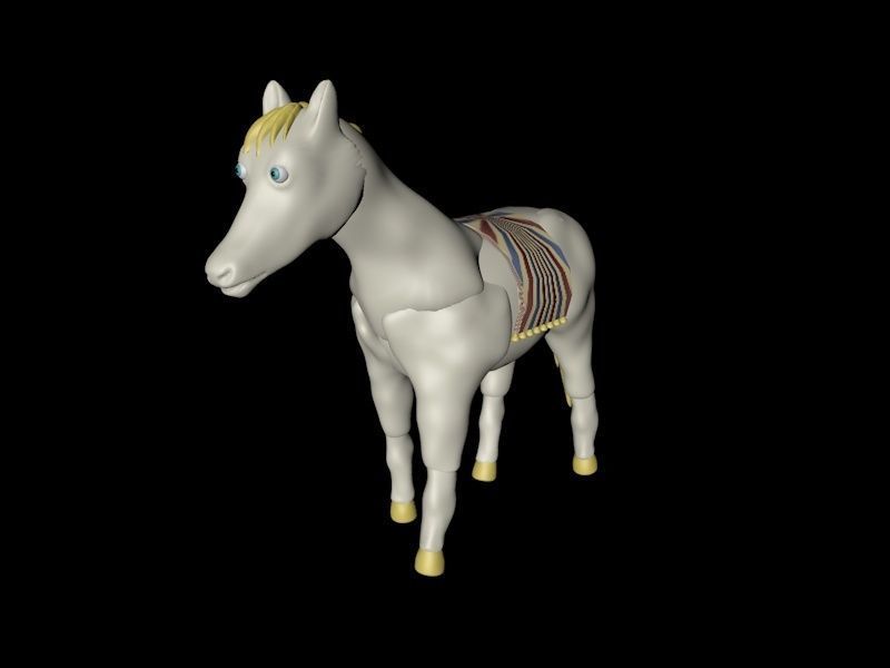 circus horse 3D model_3