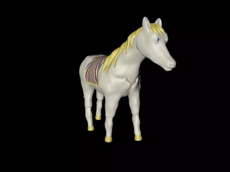 circus horse 3D model_0