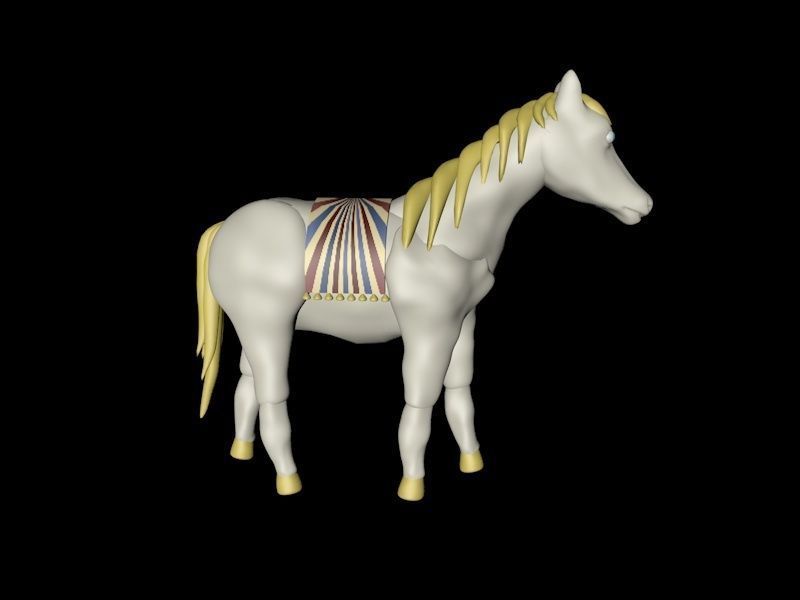 circus horse 3D model_1