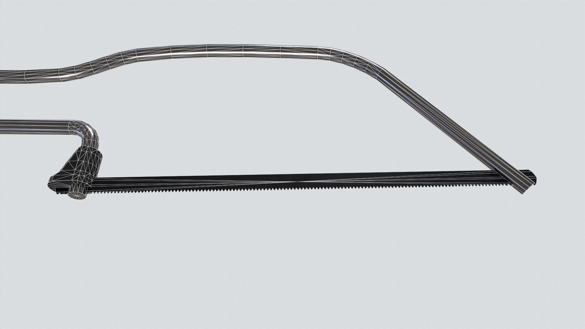 handsaw handle with handle Low-poly 3D model_6