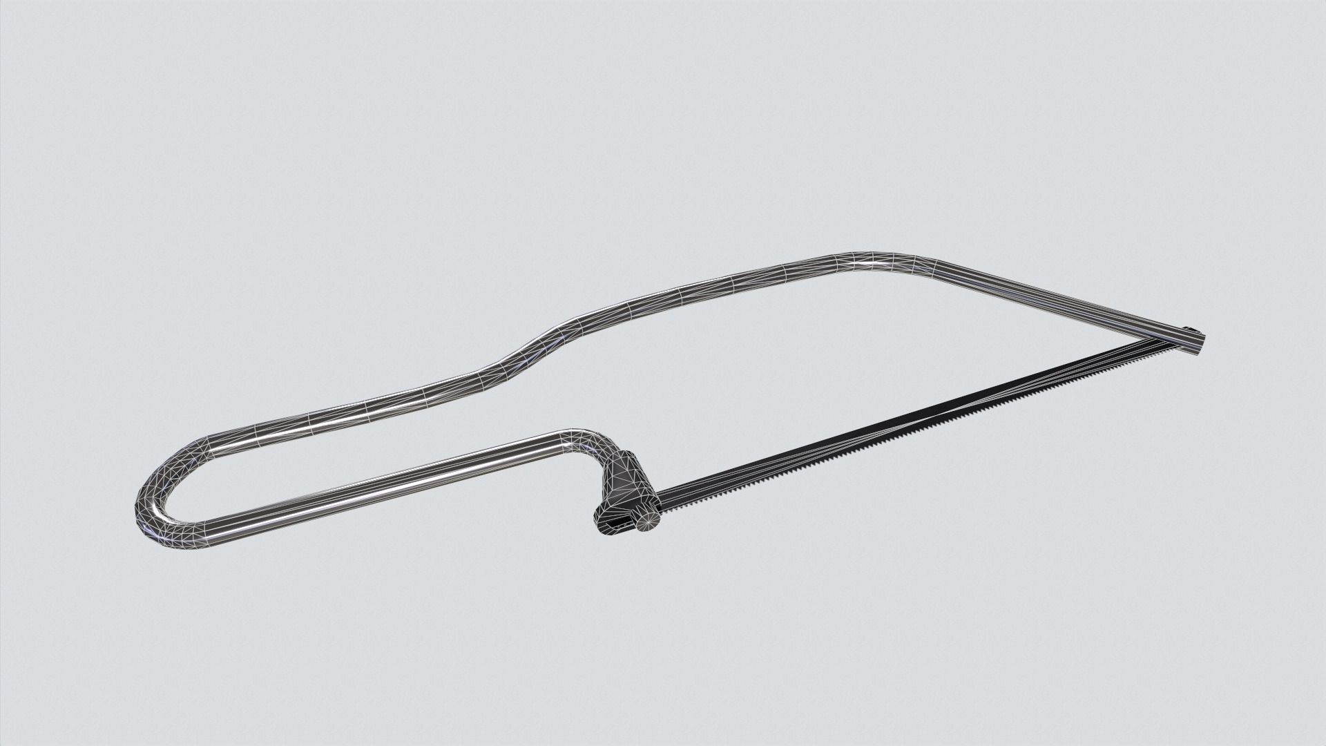 handsaw handle with handle Low-poly 3D model_2