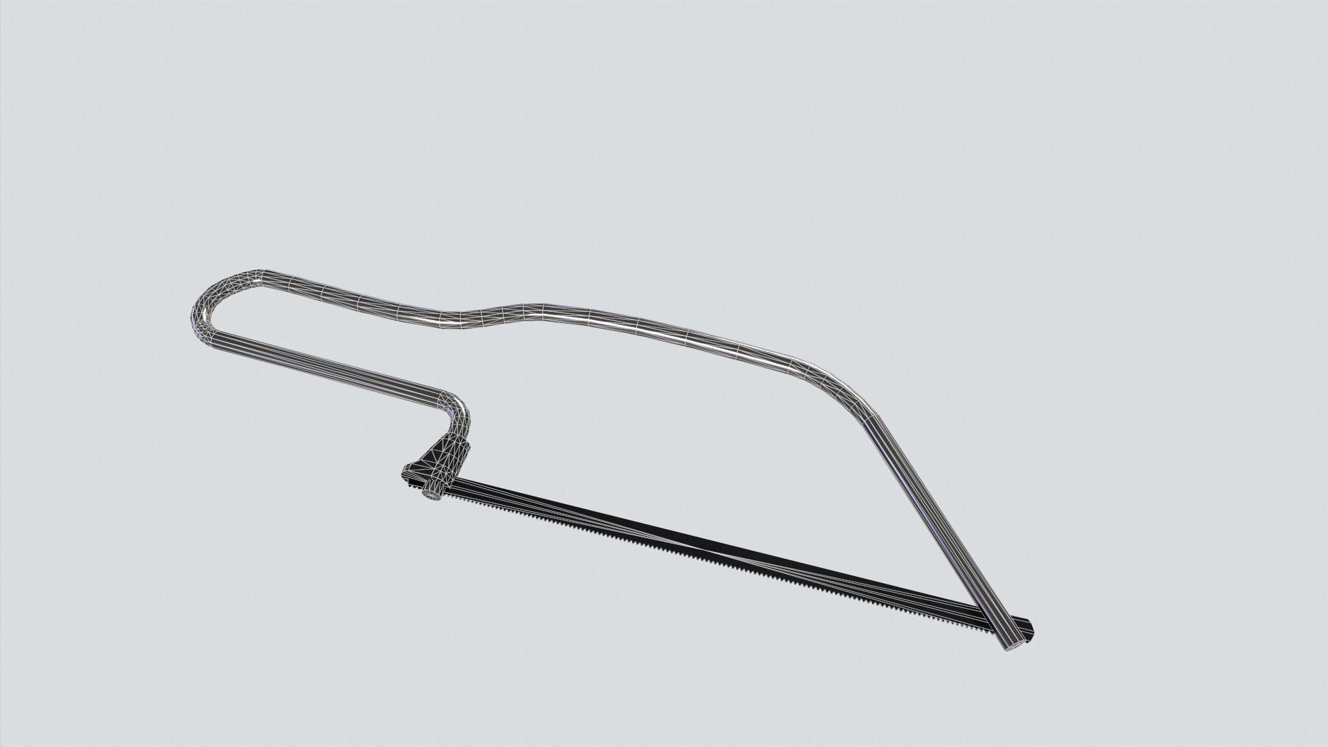 handsaw handle with handle Low-poly 3D model_4