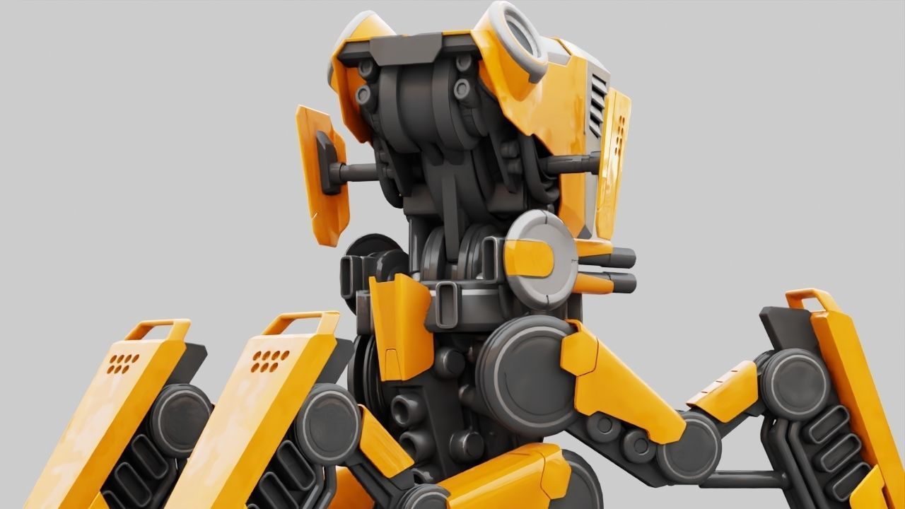 DROID BATTLE ECHO rigged 3D model_20