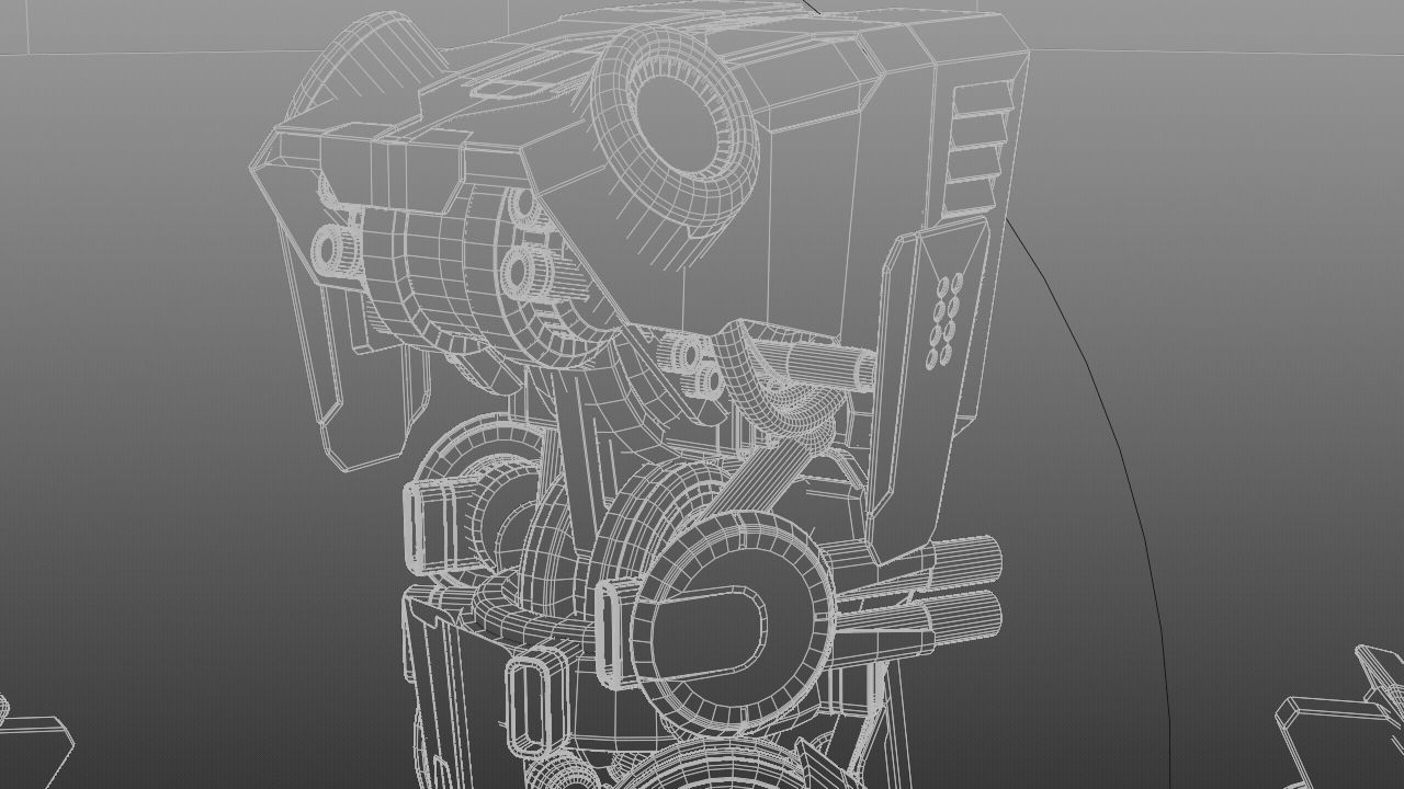 DROID BATTLE ECHO rigged 3D model_44