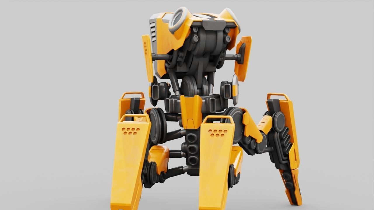 DROID BATTLE ECHO rigged 3D model_19