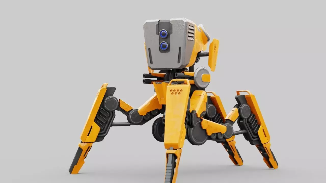 DROID BATTLE ECHO rigged 3D model_0