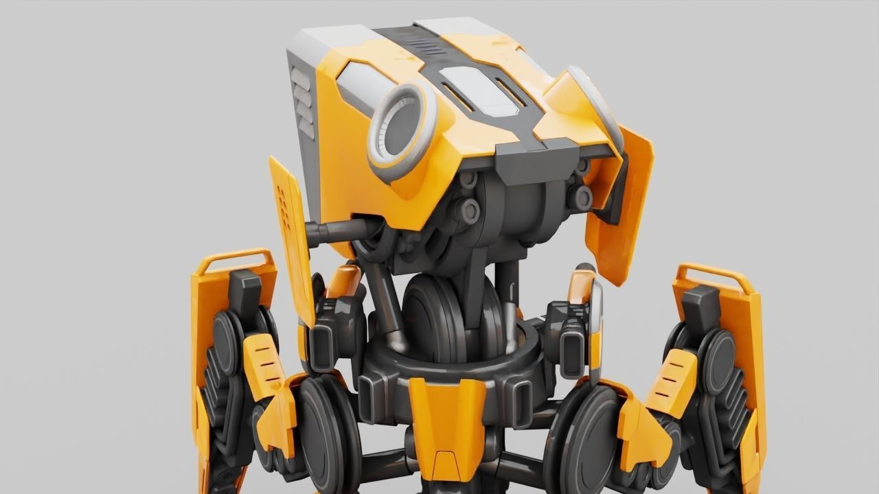 DROID BATTLE ECHO rigged 3D model_30