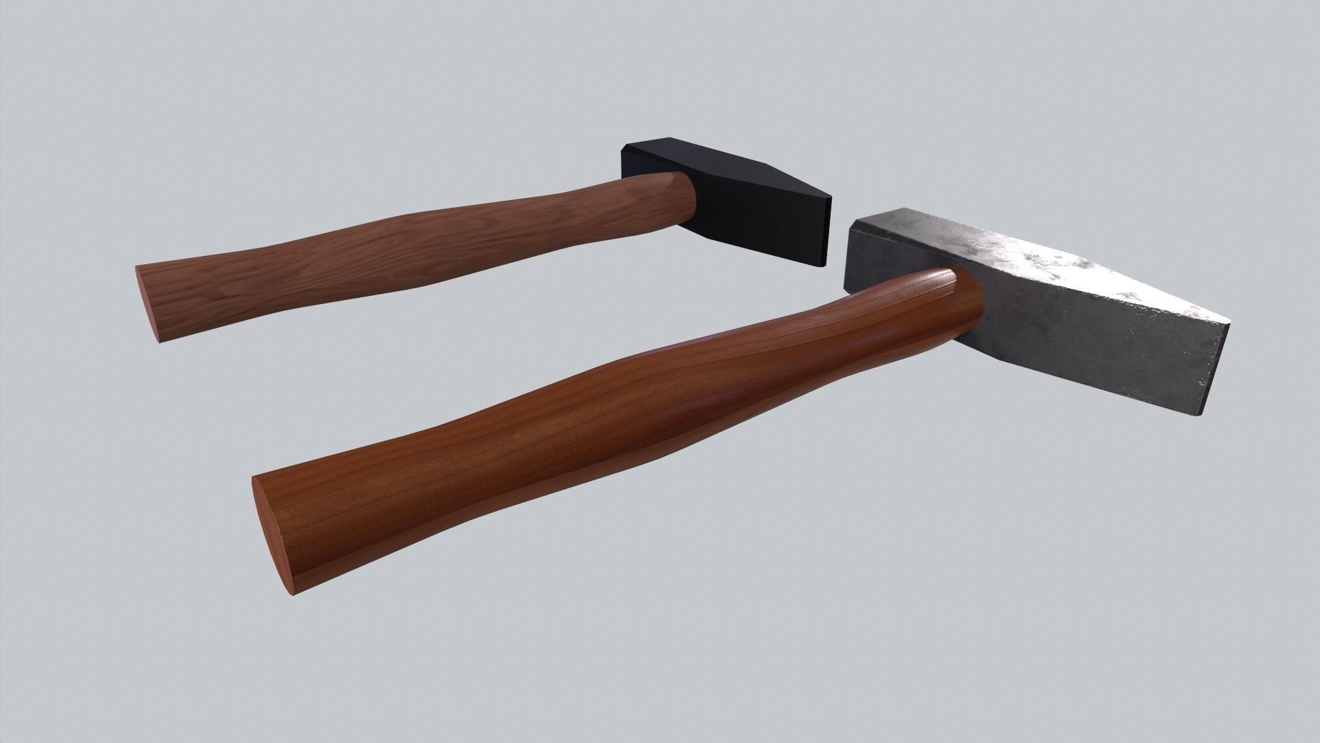hammer two axes Low-poly 3D model_5
