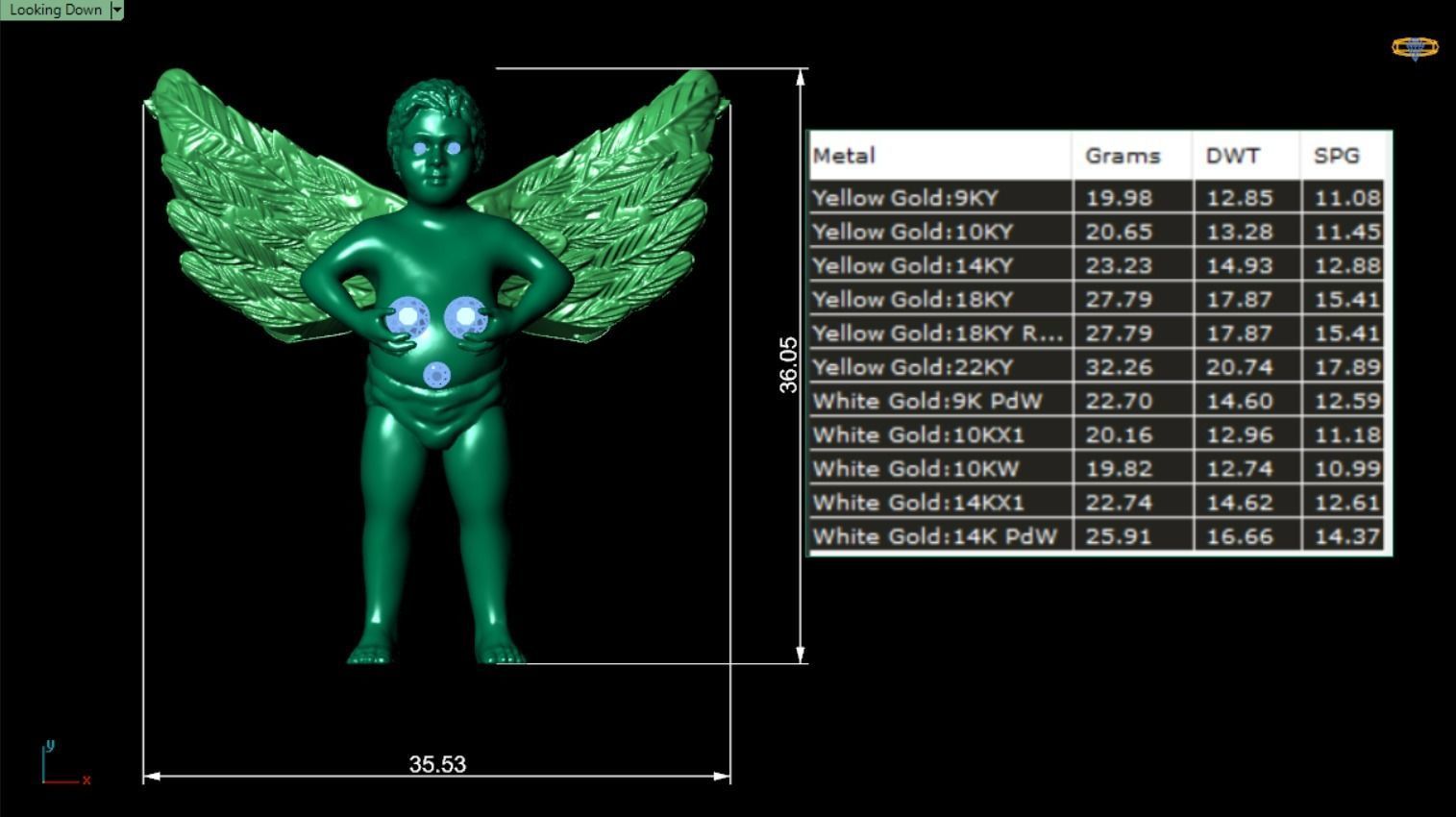 Baby angel pendant 3D model 3D print model_5
