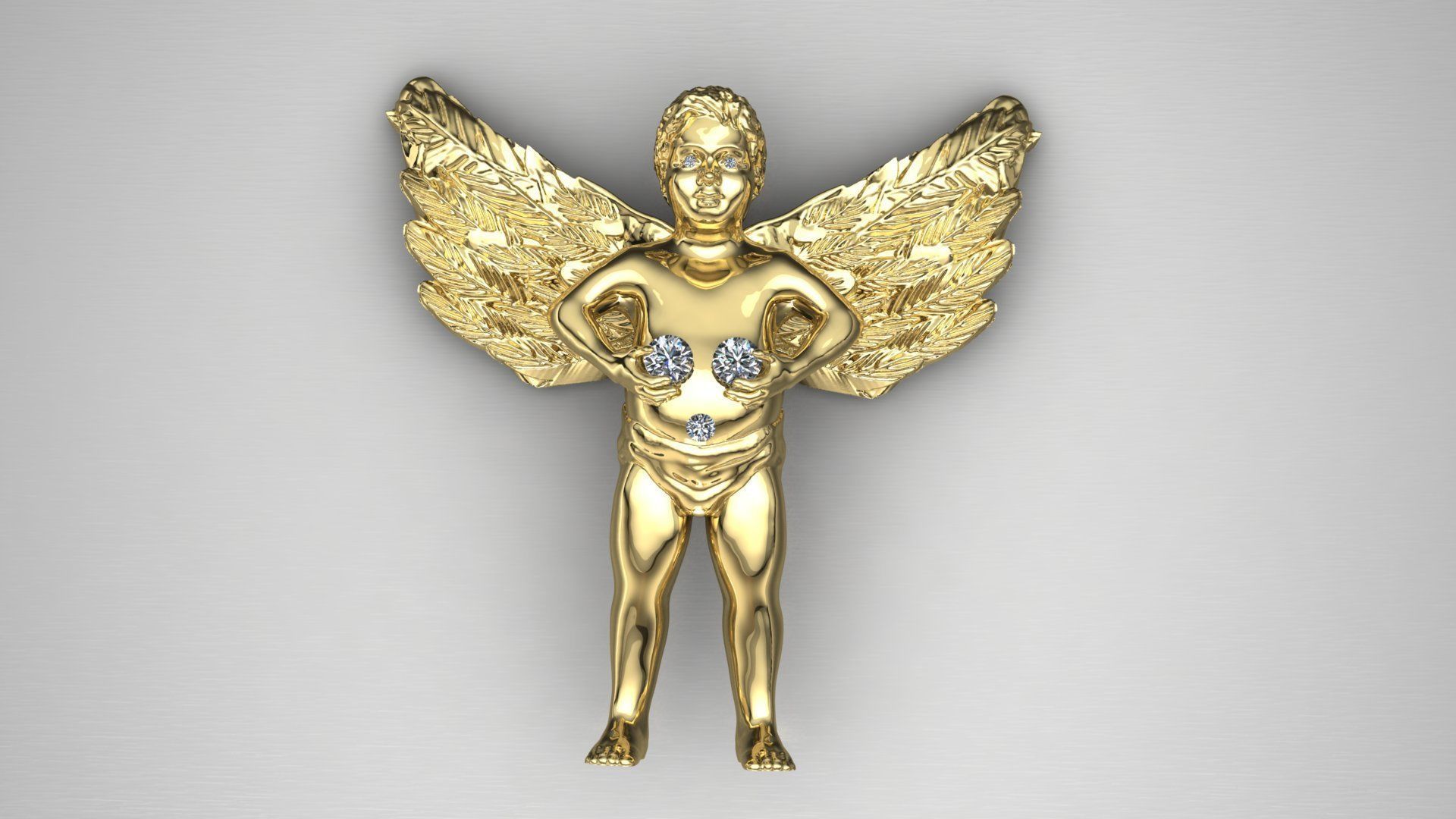 Baby angel pendant 3D model 3D print model_1