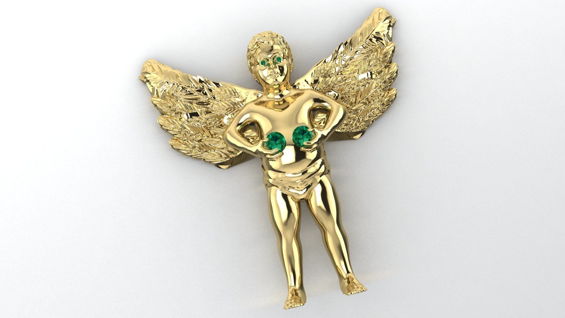 Baby angel pendant 3D model 3D print model_2