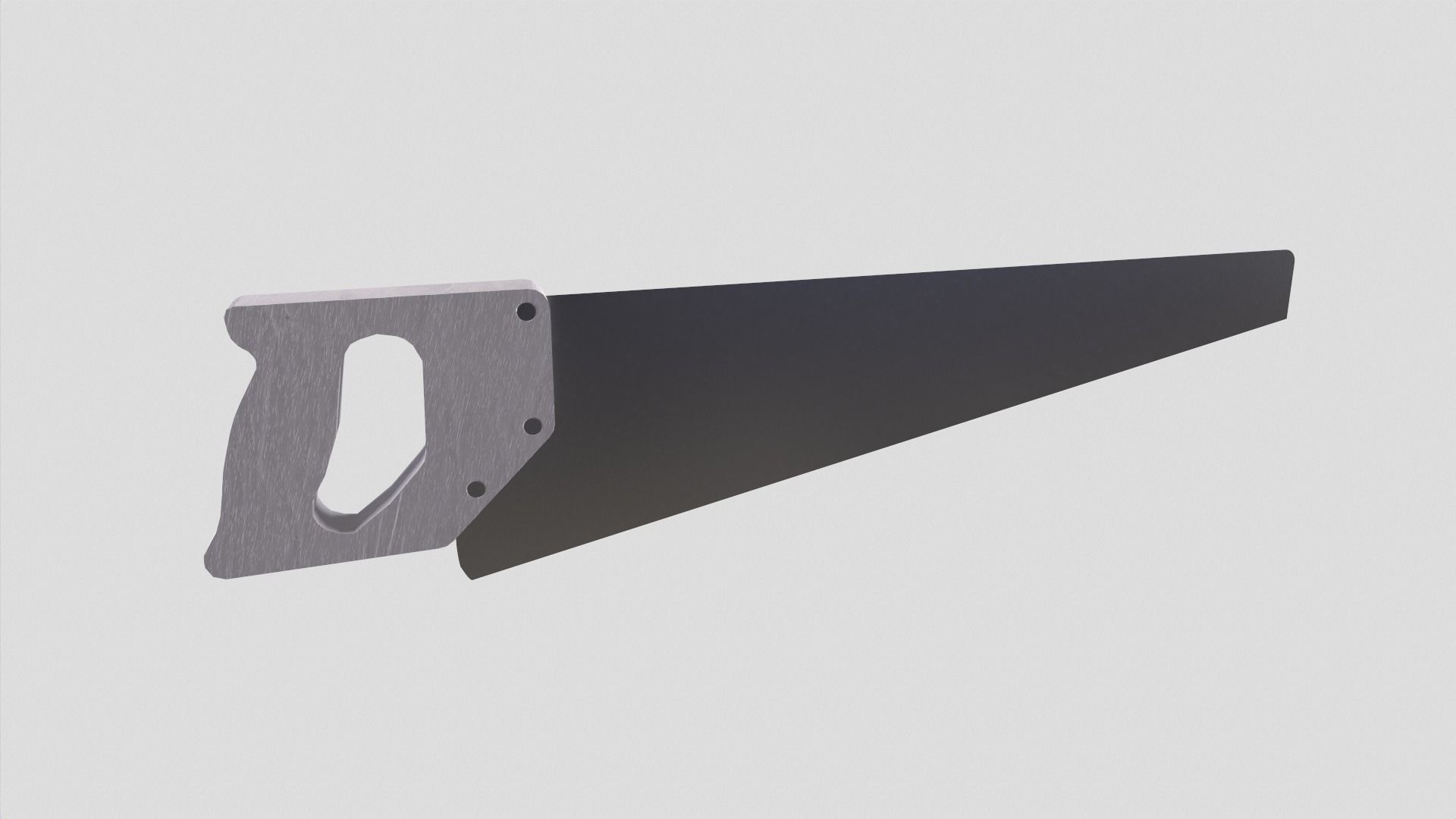 handsaw saw with wooden handle Free low-poly 3D model_10