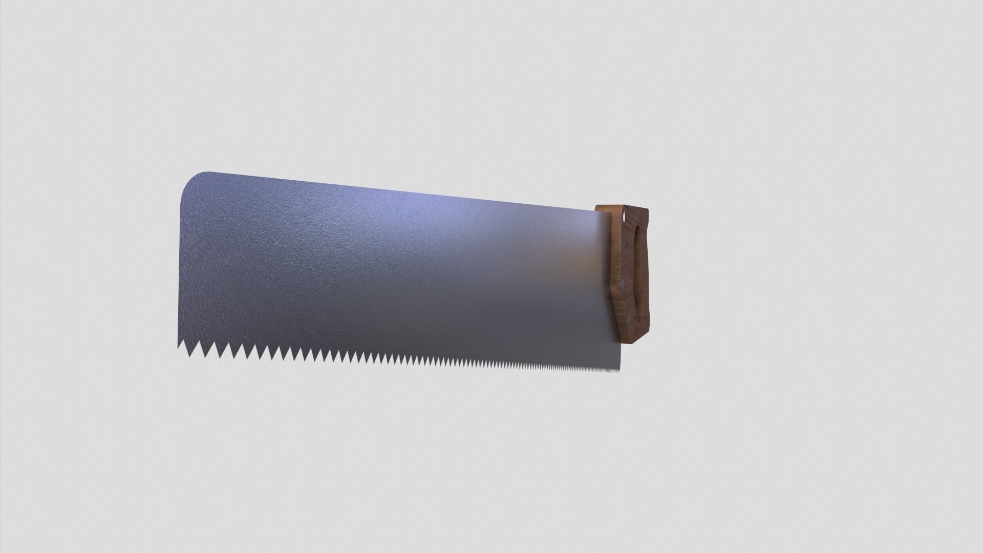 handsaw saw with wooden handle Free low-poly 3D model_7