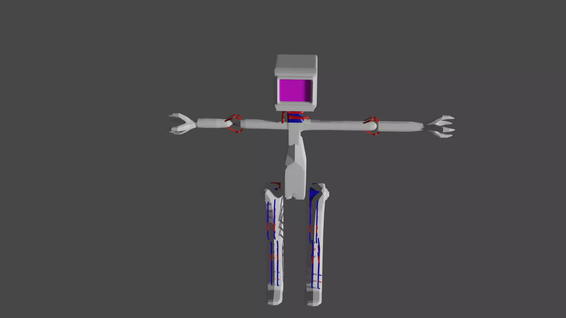 Robot with arms and legs Free low-poly 3D model_0