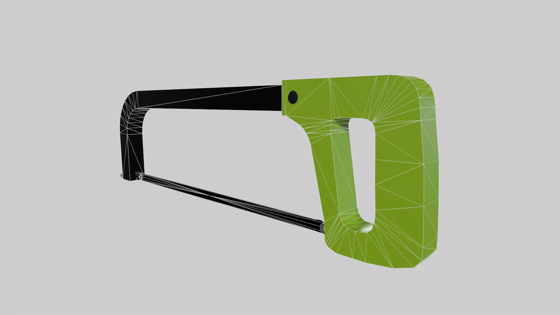 handsaw band saw Low-poly 3D model_0